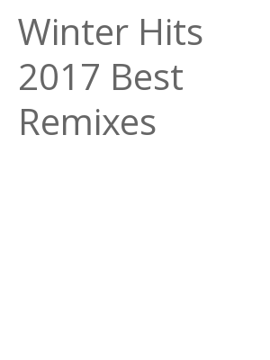 Afficher "Winter Hits 2017 Best Remixes"
