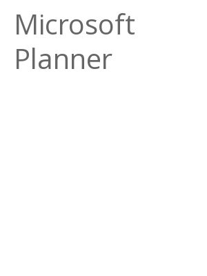 Afficher "Microsoft Planner"