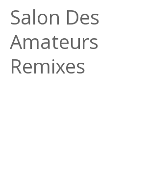 Afficher "Salon Des Amateurs Remixes"