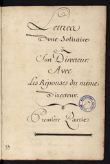 Afficher "MS 33 - Lettres au Père Luc de Bray"