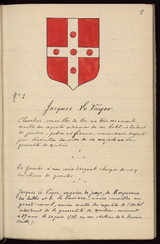 Afficher "MS 108 - Armorial de la Généralité de Moulins. Bureau de Moulins, 1er registre : 1ère et 2ème partie; 2ème registre. vol. 1."