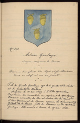 Afficher "MS 108 - Armorial de la Généralité de Moulins. Bureau de Moulins, 1er registre : 1ère et 2ème partie; 2ème registre. vol. 2."