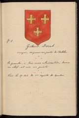 Afficher "MS 108 - Armorial de la Généralité de Moulins. Bureau de Moulins, 1er registre : 1ère et 2ème partie; 2ème registre. vol. 3."